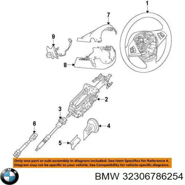 Columna de dirección BMW 32306786254 precio, desde 162,62 EUR