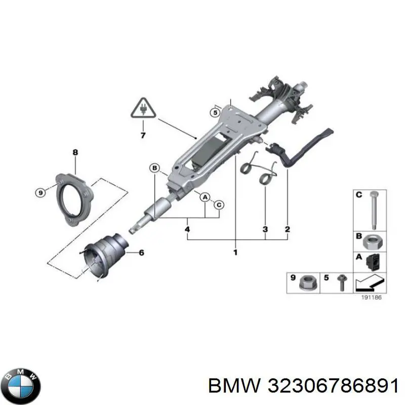 Columna de dirección BMW 32306786891 precio, desde 71,15 EUR