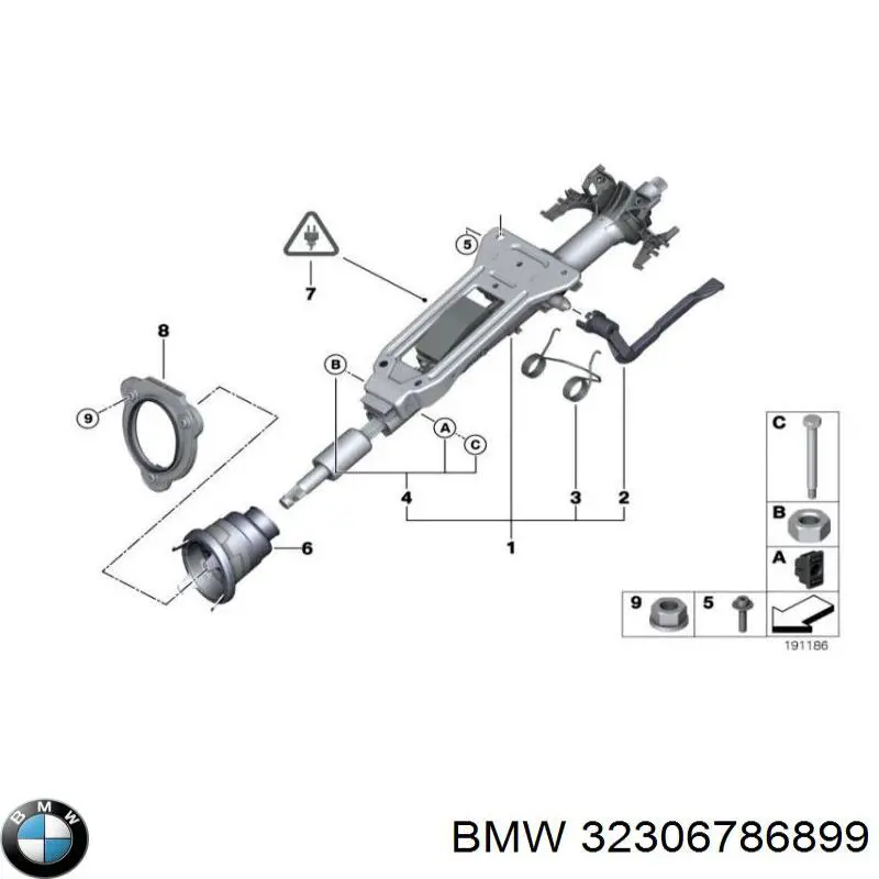 Columna de dirección para BMW 3 (E90)