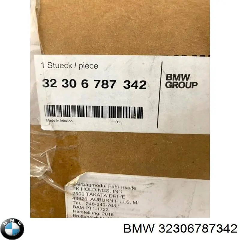 32306787342 BMW airbag en el lado del conductor