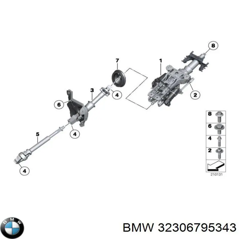 32306795343 BMW columna de dirección