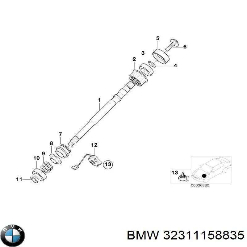 Comprar 32311158835 BMW Rodamiento superior de la columna de dirección