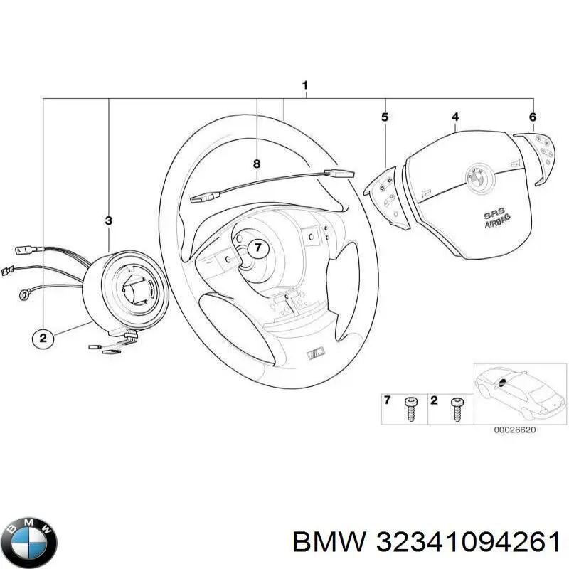 Anillo de contacto del volante BMW 32341094261 precio, desde 502,97 EUR