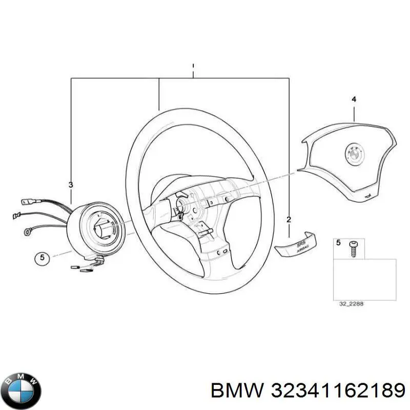 32341162189 BMW moldura de luneta trasera