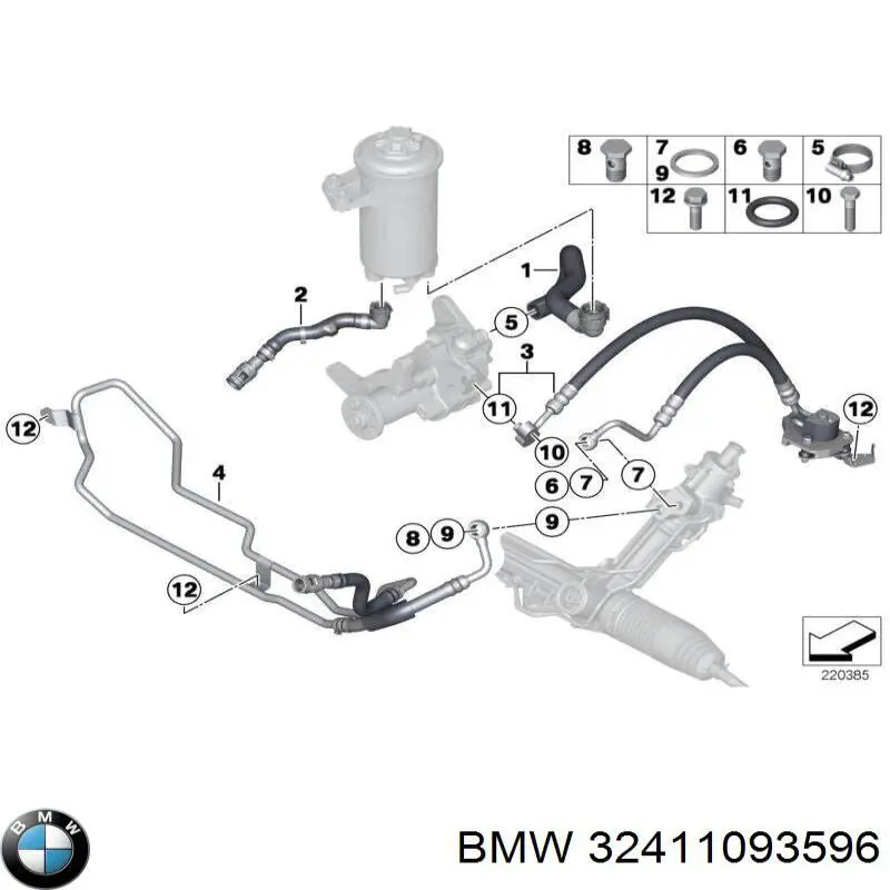 Comprar 32411093596 BMW Junta del tapón del cárter de aceite
