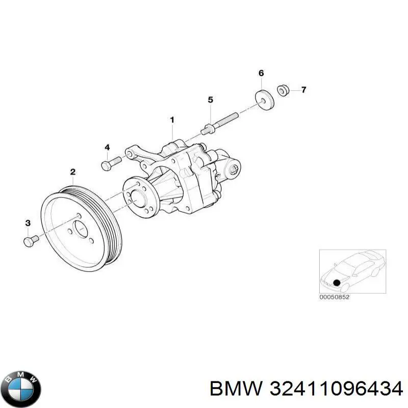 Bomba de dirección 32411096434 BMW