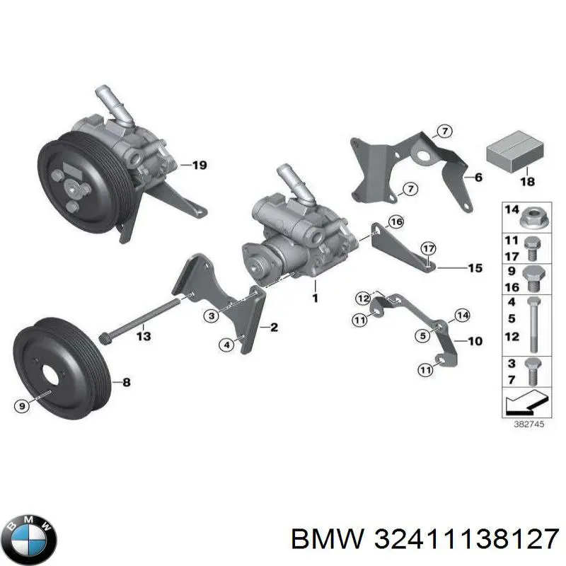 Bomba hidráulica de dirección BMW 5 E28