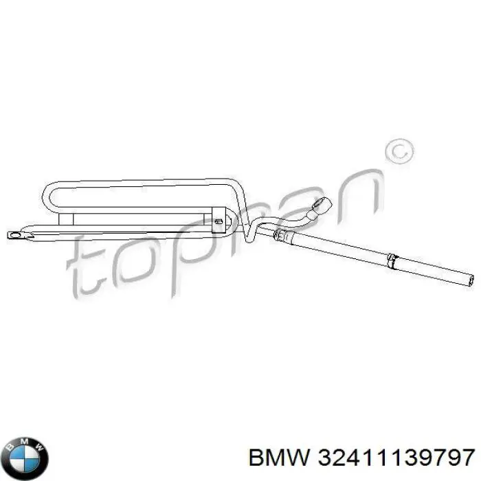 32411139797 BMW manguera hidráulica, dirección, de mecanismo dirección a depósito