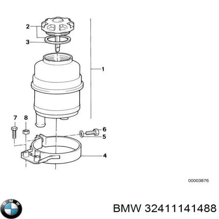 32411141488 BMW depósito de bomba de dirección hidráulica