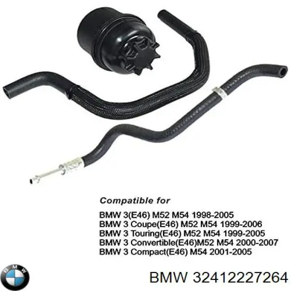 Depósito de bomba de dirección hidráulica BMW 3 E46