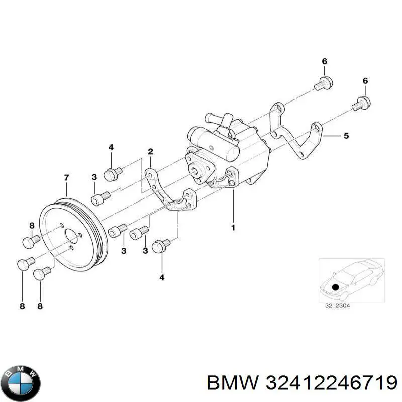 Comprar 2246719 BMW Polea de la bomba de dirección asistida