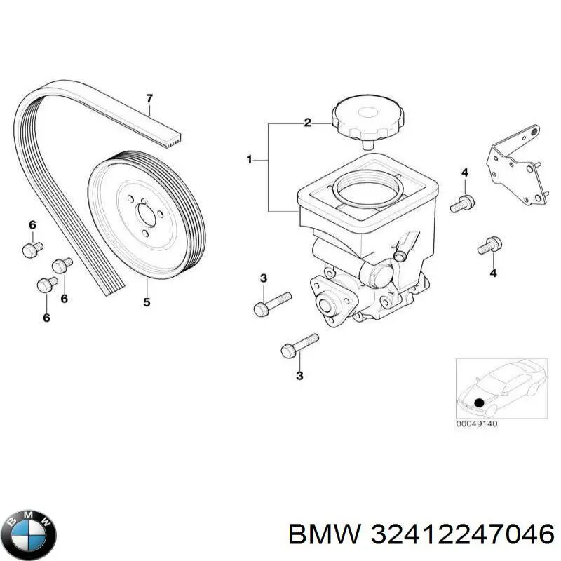 32412247046 BMW Polea de la bomba de agua