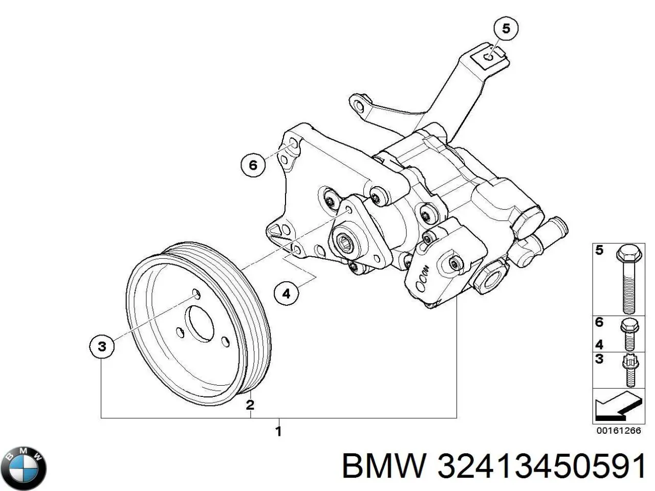 32413450591 BMW bomba hidráulica de dirección