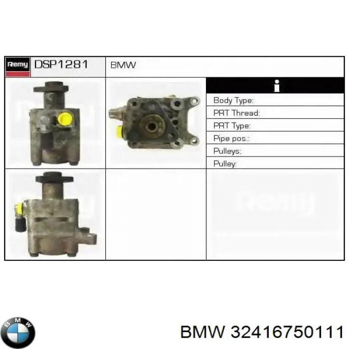 6750111 BMW bomba hidráulica de dirección