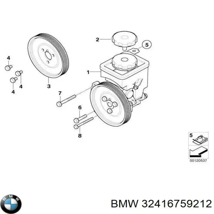 32416759212 BMW bomba hidráulica de dirección