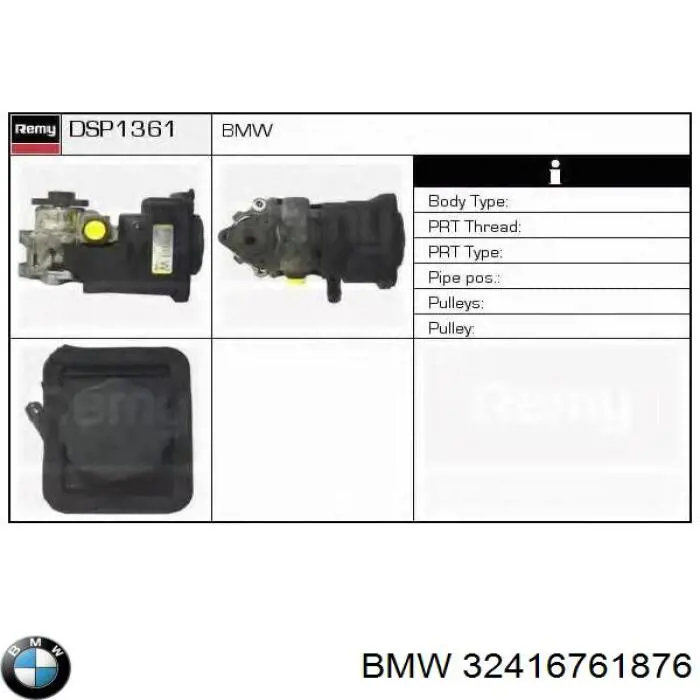 32416761876 BMW bomba hidráulica de dirección