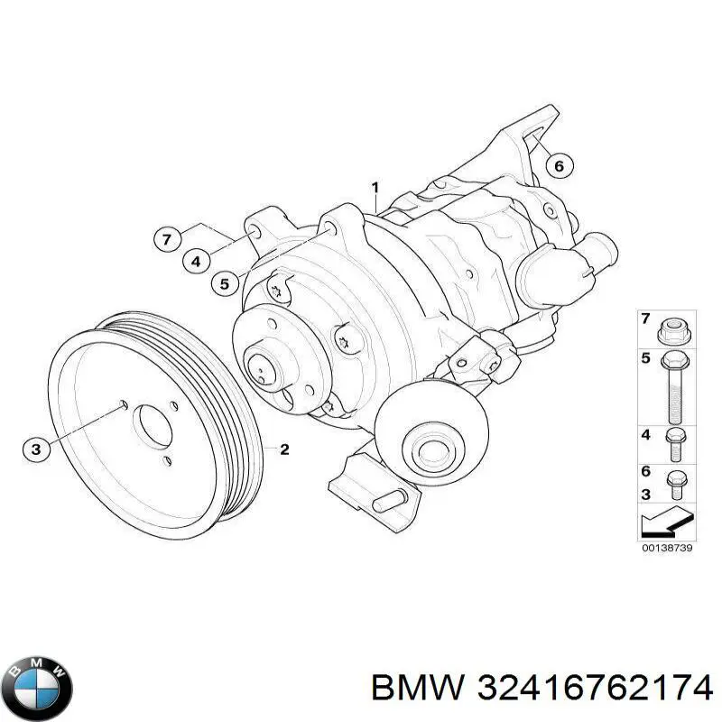 32416762174 BMW bomba de dirección