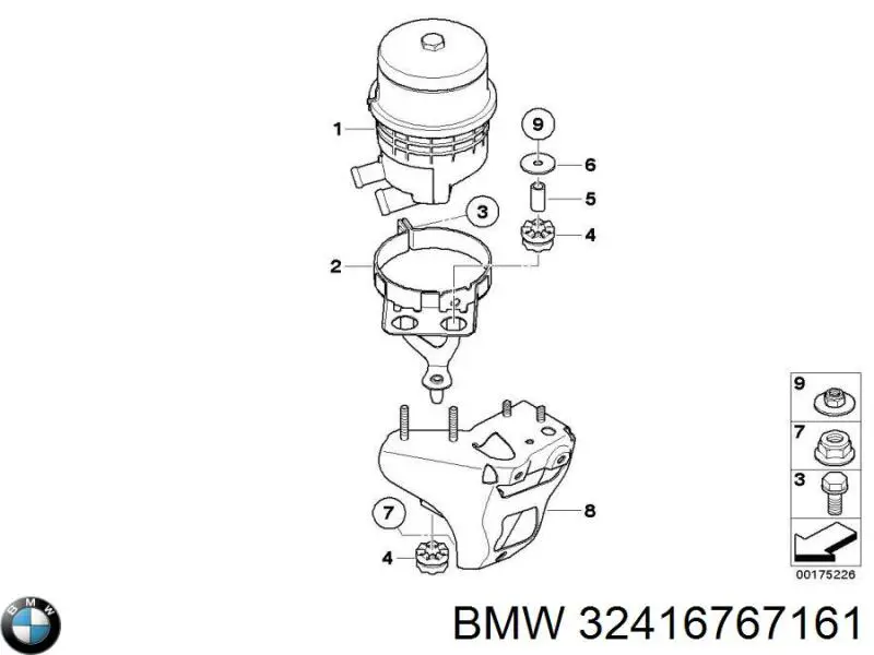 Depósito de la bomba de dirección asistida BMW 32416767161 precio, desde 46,46 EUR