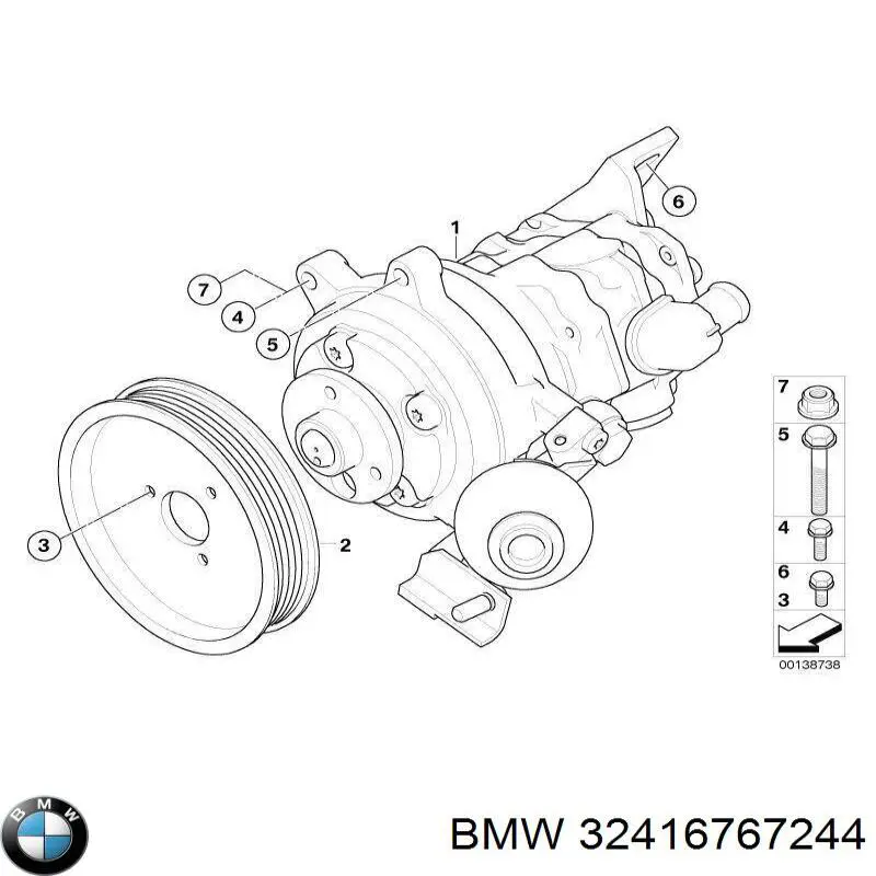 32416762175 BMW Bomba hidráulica de dirección