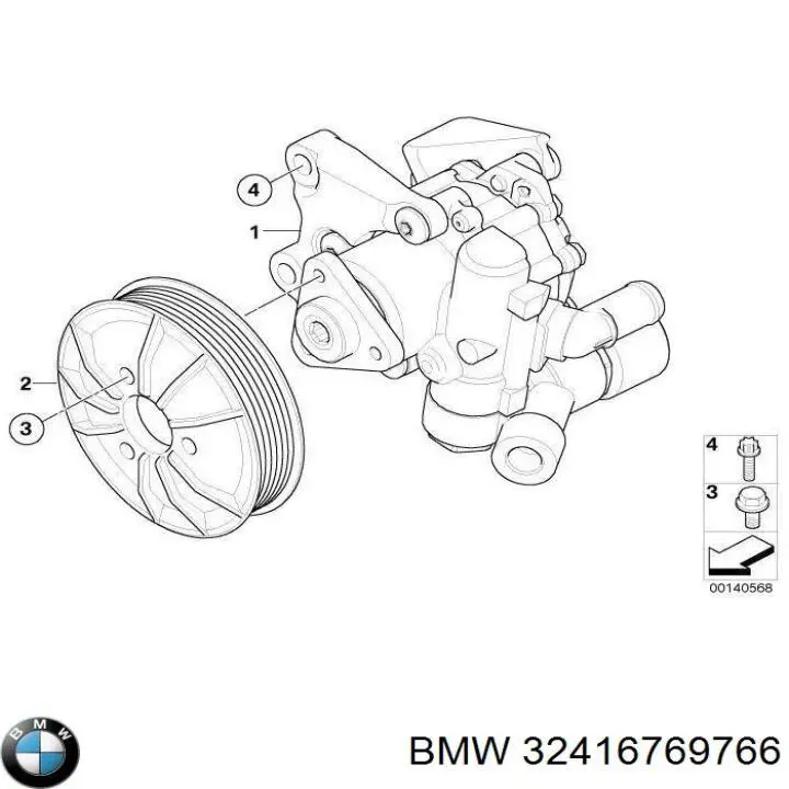 32416769766 BMW bomba de dirección