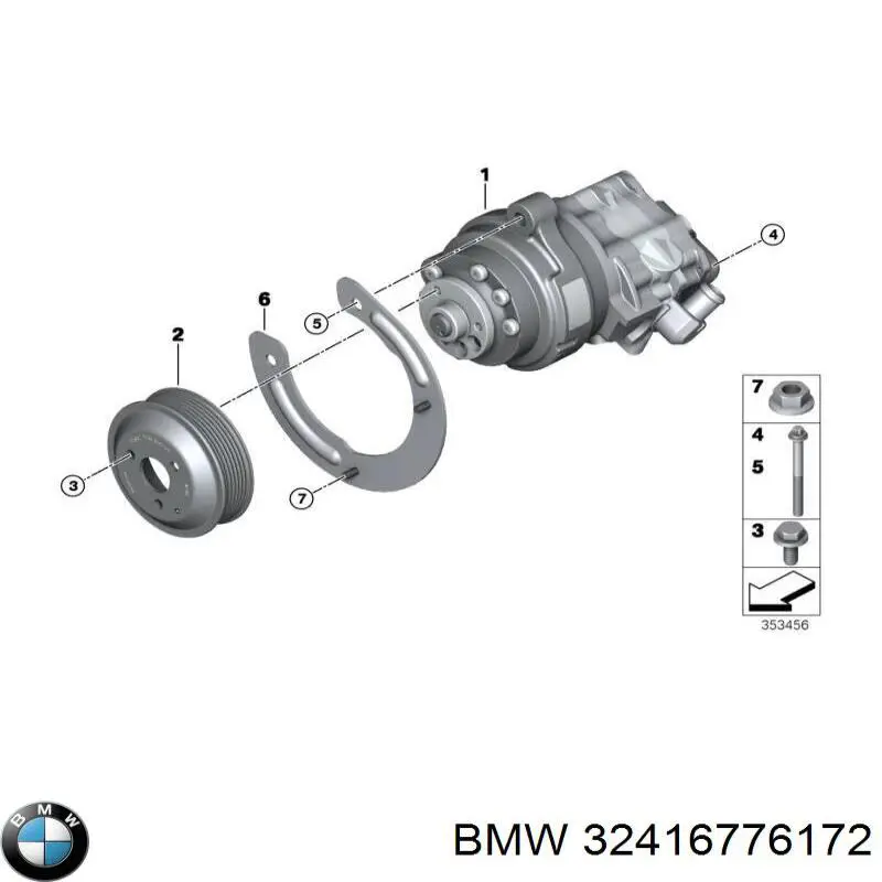 32416776172 BMW bomba hidráulica de dirección