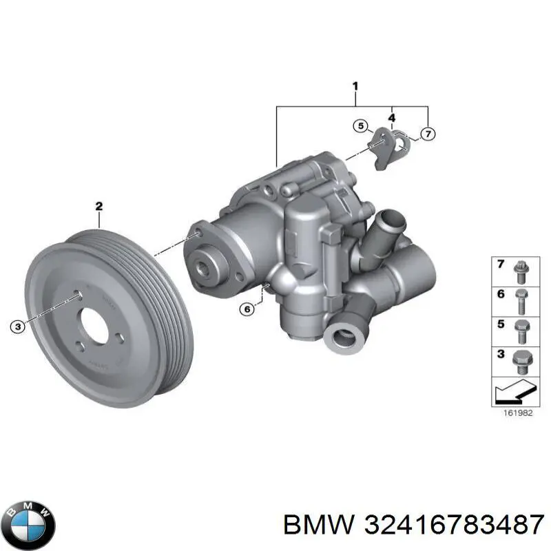 32416783487 BMW bomba hidráulica de dirección