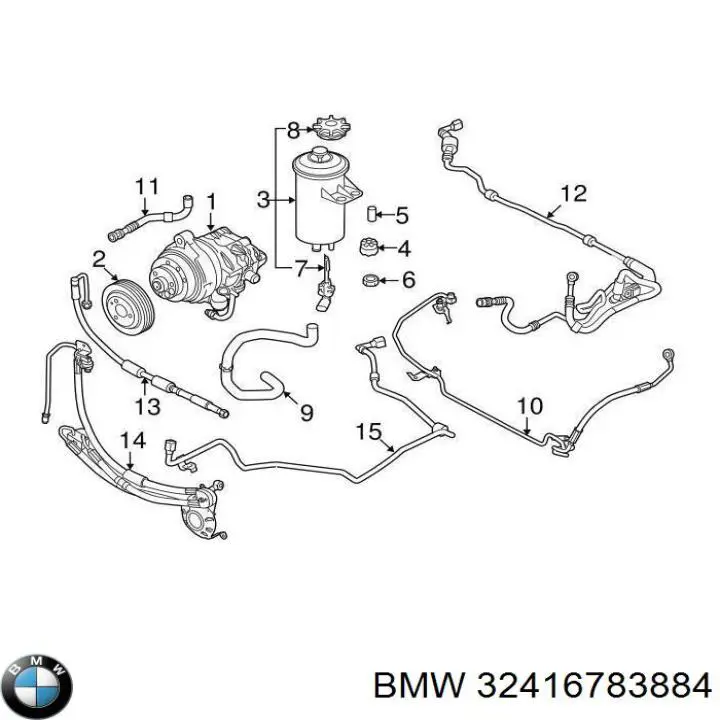 32416785921 BMW manguera hidraulica