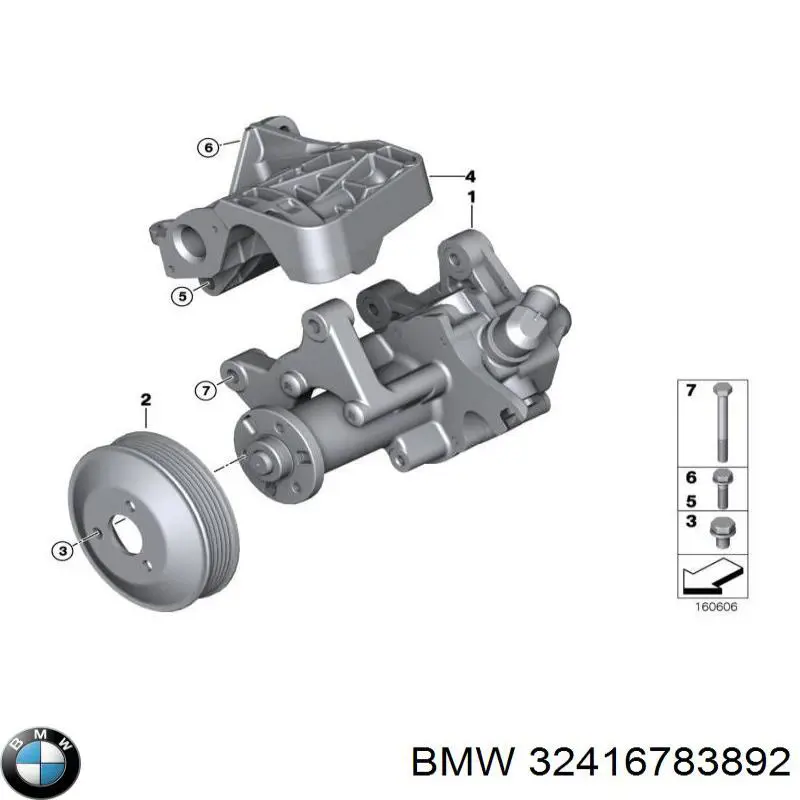 Bomba de dirección 32416783892 BMW