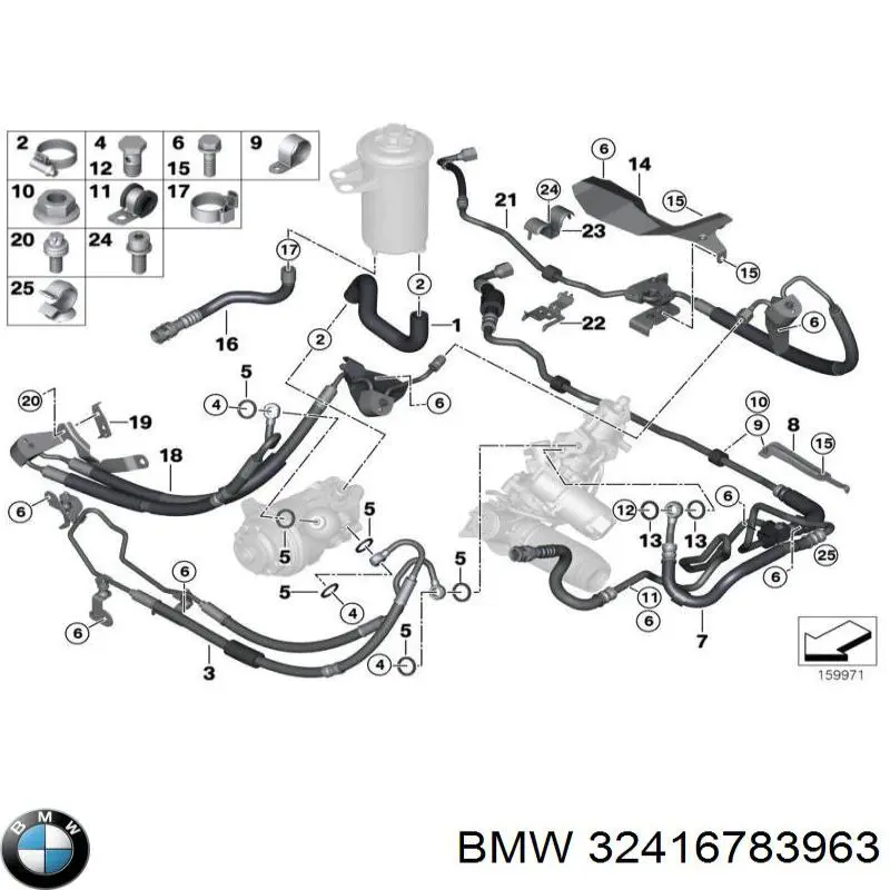 Bomba de dirección 32416783962 BMW