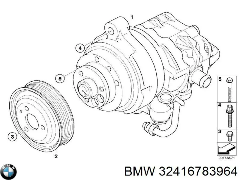 Bomba de dirección asistida  BMW 32416783964 precio, desde 1622,00 EUR