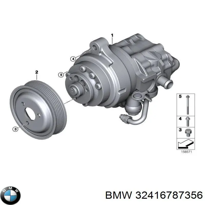 Bomba de dirección 32416781022 BMW