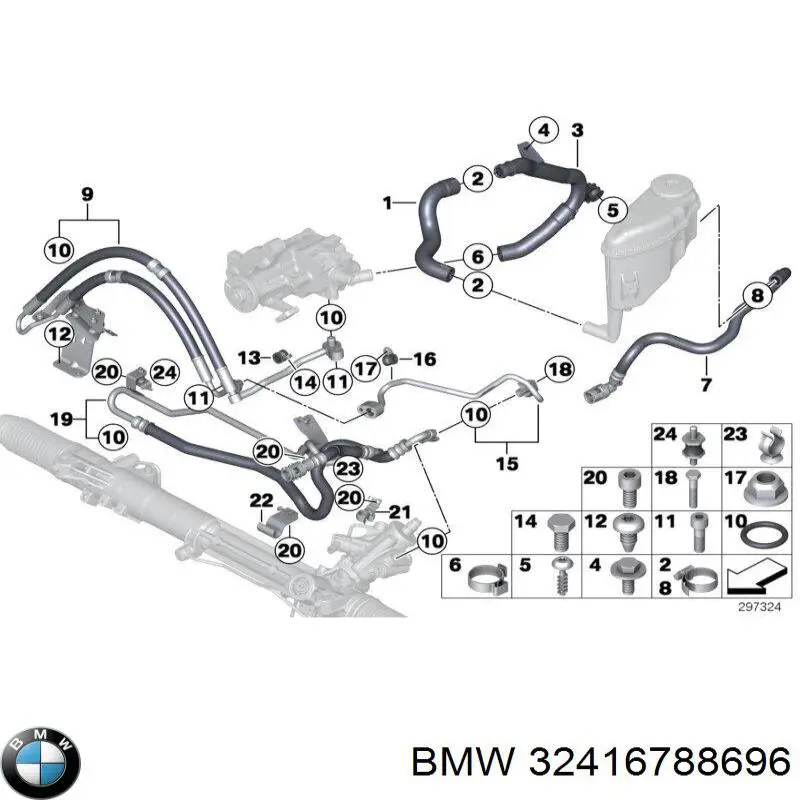 32416788696 BMW junta, tapa de tubo de llenado de aceite