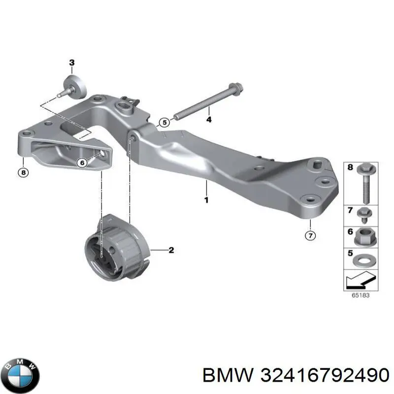 32416792490 BMW manguera hidráulica, dirección, de mecanismo dirección a depósito