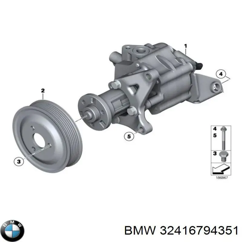 32416794351 BMW bomba hidráulica de dirección