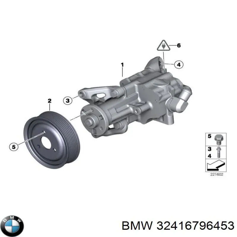 32416796453 BMW bomba hidráulica de dirección