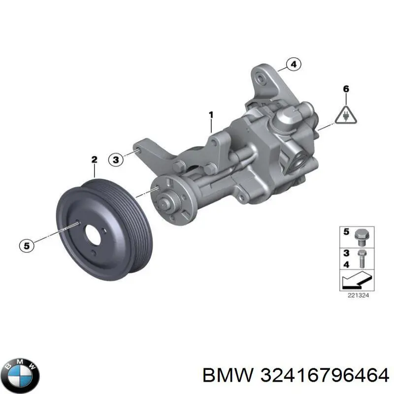 32416796464 BMW bomba hidráulica de dirección