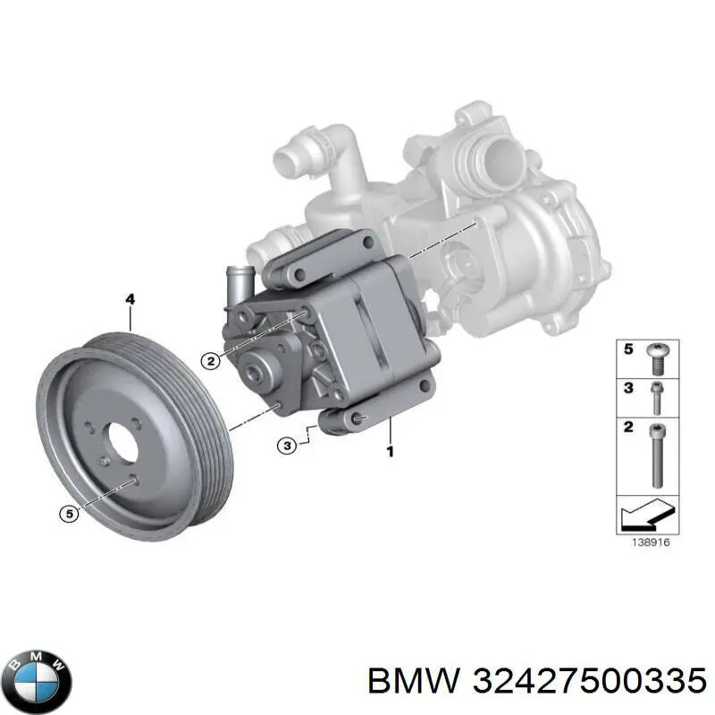 Polea de la bomba de dirección asistida BMW 32427500335 precio, desde 37,25 EUR