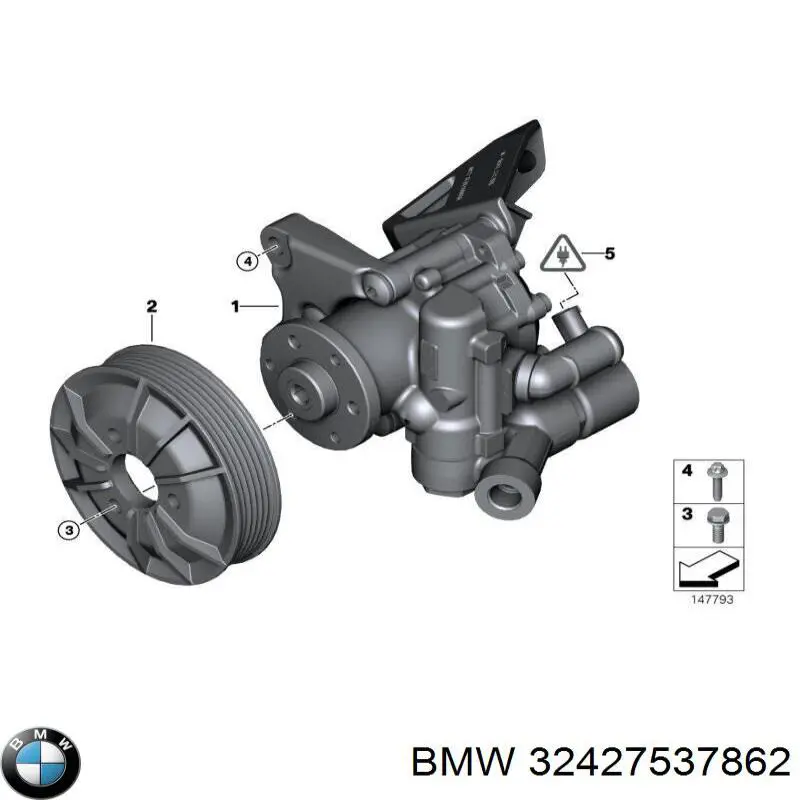 32427537862 BMW Polea de la bomba de agua