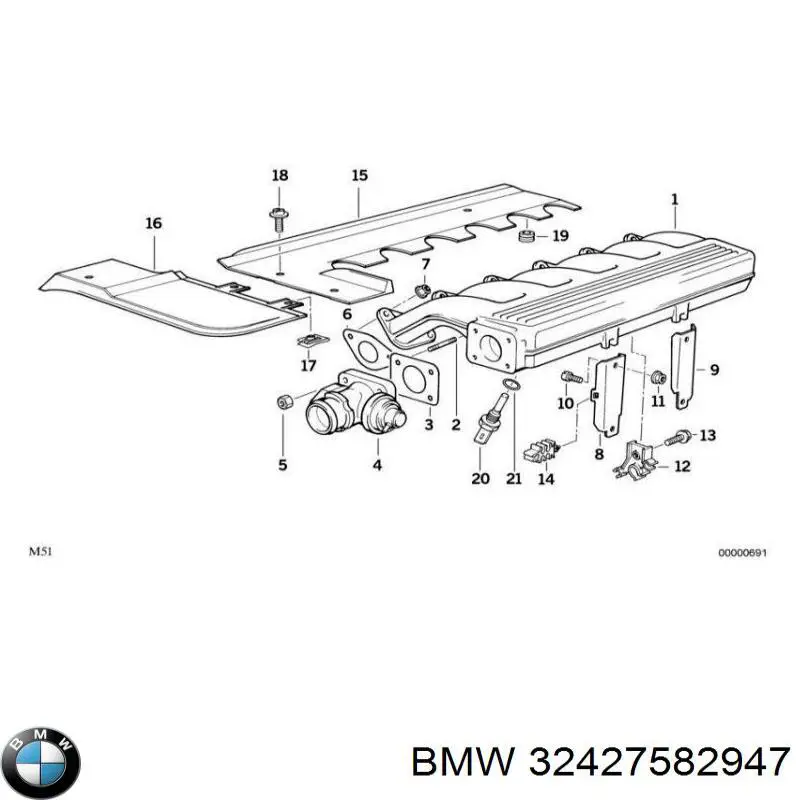 32427582947 BMW polea, bomba de agua