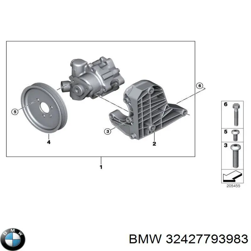 32427793983 BMW polea, bomba de agua