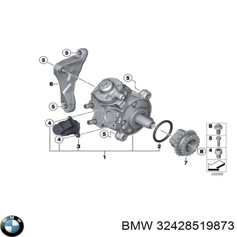 32428519873 BMW polea, bomba de agua