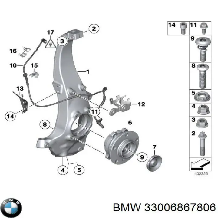 Cubo de rueda, Eje trasero para BMW 7 (F01, F02, F03, F04)