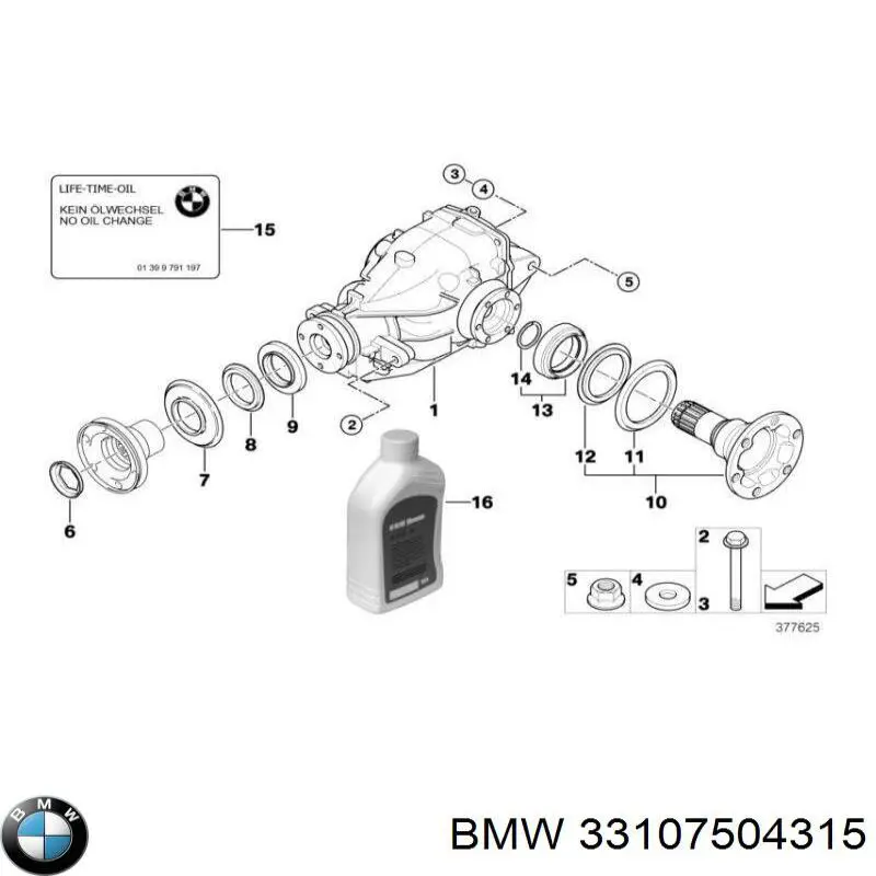 Diferencial eje trasero para BMW 3 (E46)
