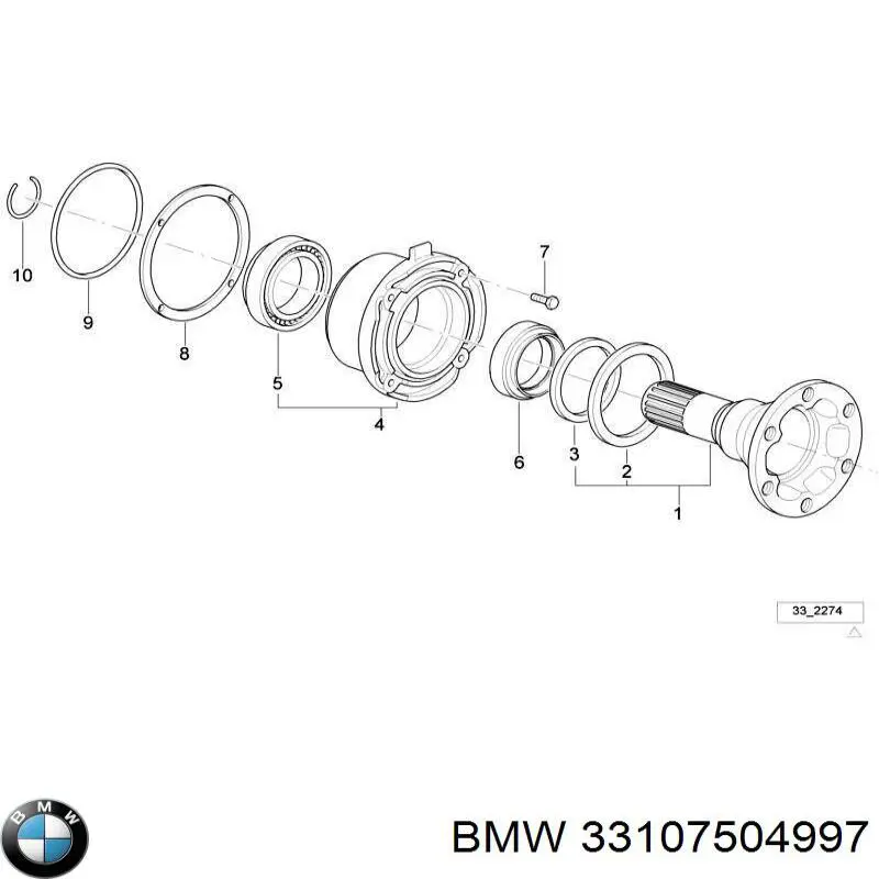 33107504997 BMW diferencial eje trasero