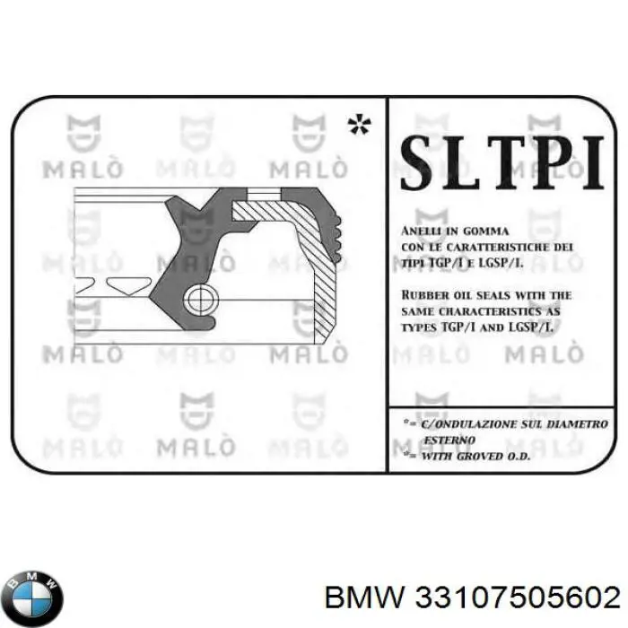 Comprar 33107505602 BMW Retén del diferencial del eje trasero