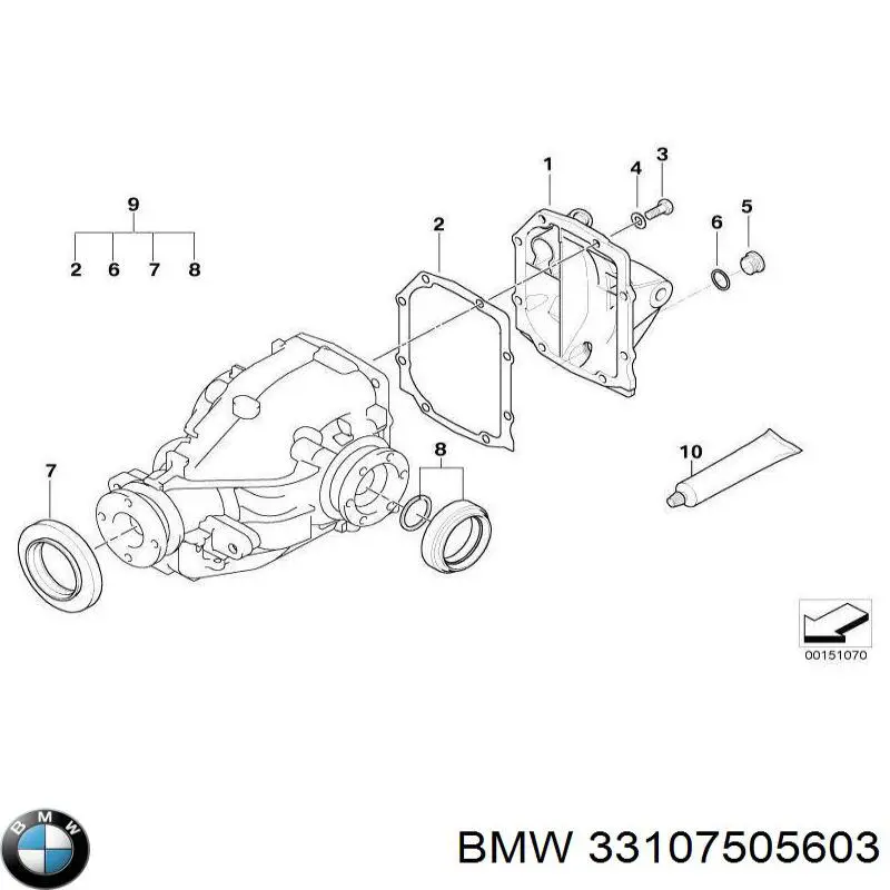 Retén del diferencial del eje trasero BMW 33107505603 precio, desde 8,02 EUR