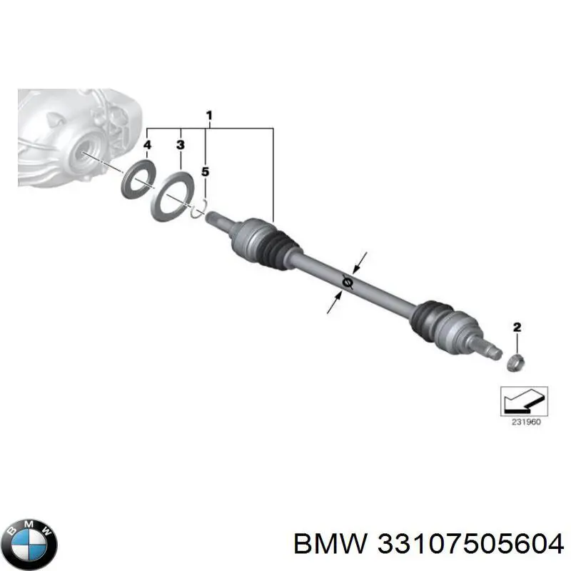 Comprar 33107505604 BMW Retén del diferencial del eje trasero
