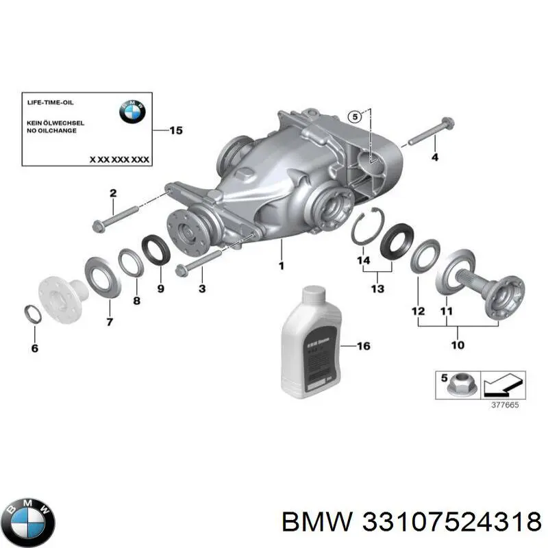 33107524318 BMW diferencial eje trasero