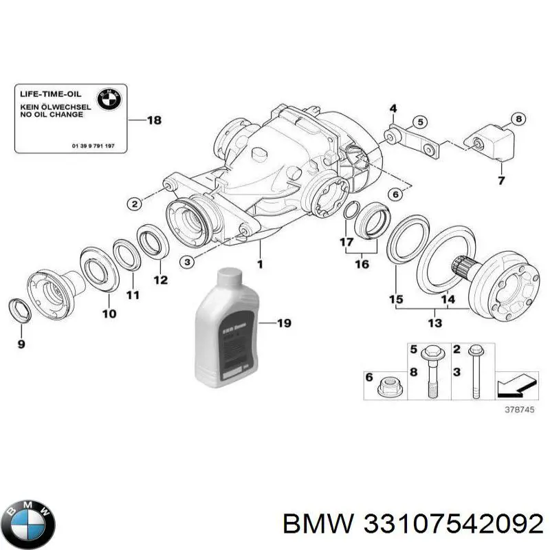 Grupo trasero BMW 33107542092 precio, desde 2909,92 EUR