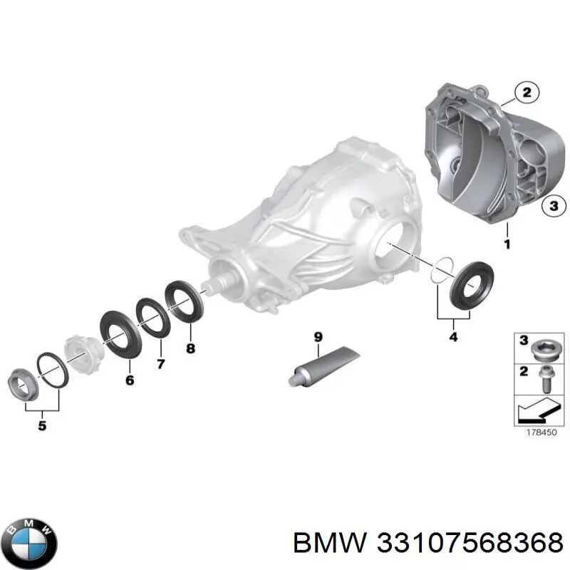 Comprar 33107568368 BMW Retén del diferencial del eje trasero